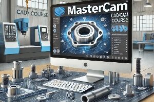 Interfaz CAD/CAM de Mastercam en un entorno profesional, ideal para un curso avanzado de diseño y mecanizado CNC.