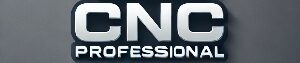 Logotipo moderno de CNC Profesional con diseño minimalista que incluye un ícono de mecanizado y tipografía industrial