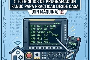 Ejercicios de programación Fanuc en simulador CNC desde ordenador